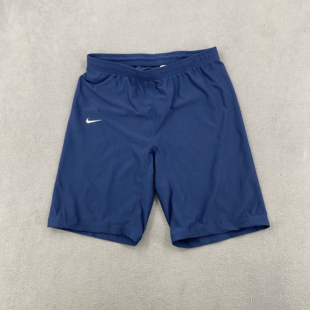 Nike Team Fit Dry Compression Shorts Mens Large Navy Blue Athletic Training